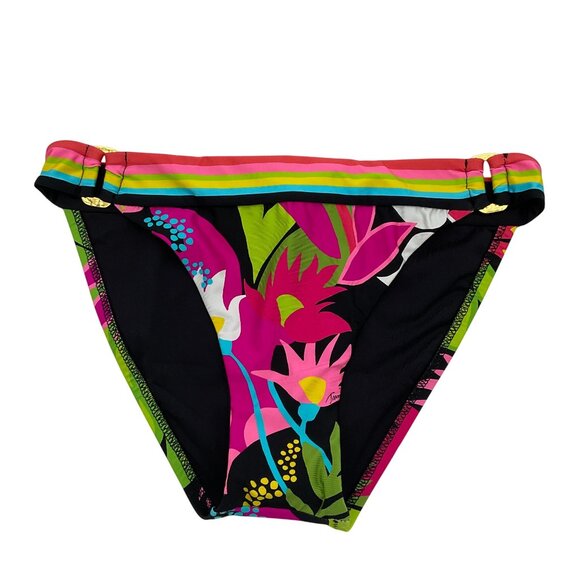 Trina Turk Tiki Off The Shoulder Ruffle Bandeau Shirred Ring Hipster Set 6 NWT - Picture 7 of 11